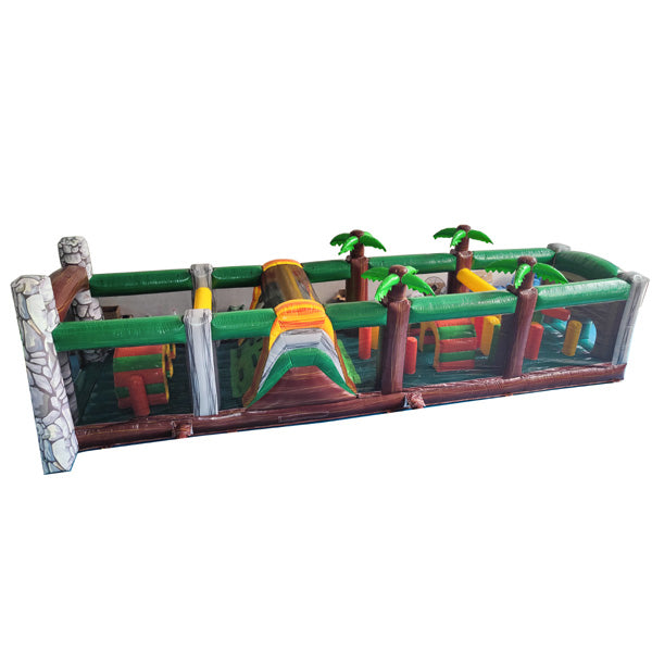 75'L Jurassic Obstacle Course Wet n Dry