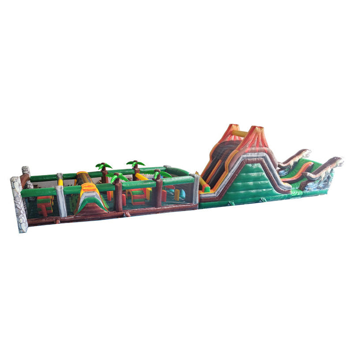 75'L Jurassic Obstacle Course Wet n Dry