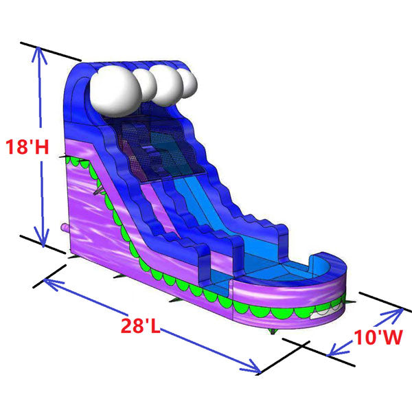 18'H Purple Slide Wet n Dry