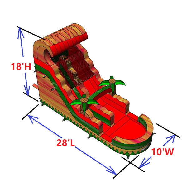 18'H Red Slide Wet n Dry