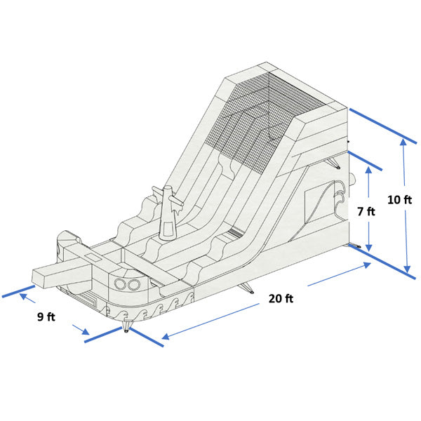 Pirate Ship Water Slide Without Blower and Stakes (Clearance Sale)