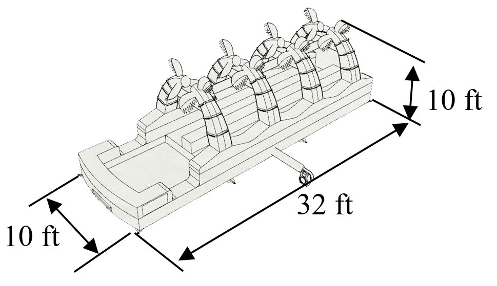 Dual Lane Palm Tree Slip n Splash