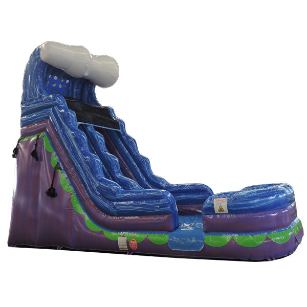 21'H Purple Slide With Pool