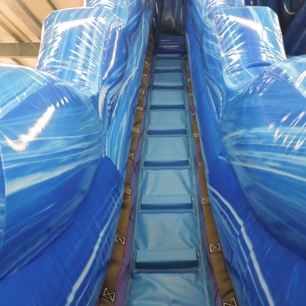 21'H Purple Slide With Pool