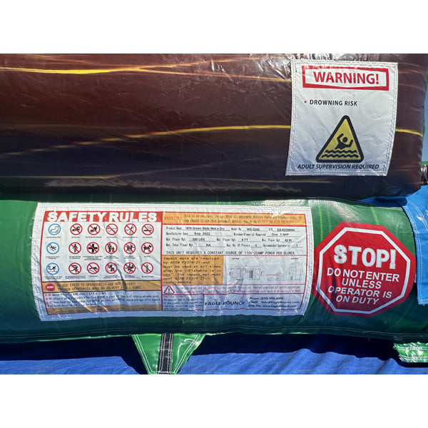 18'H Green Slide Wet n Dry