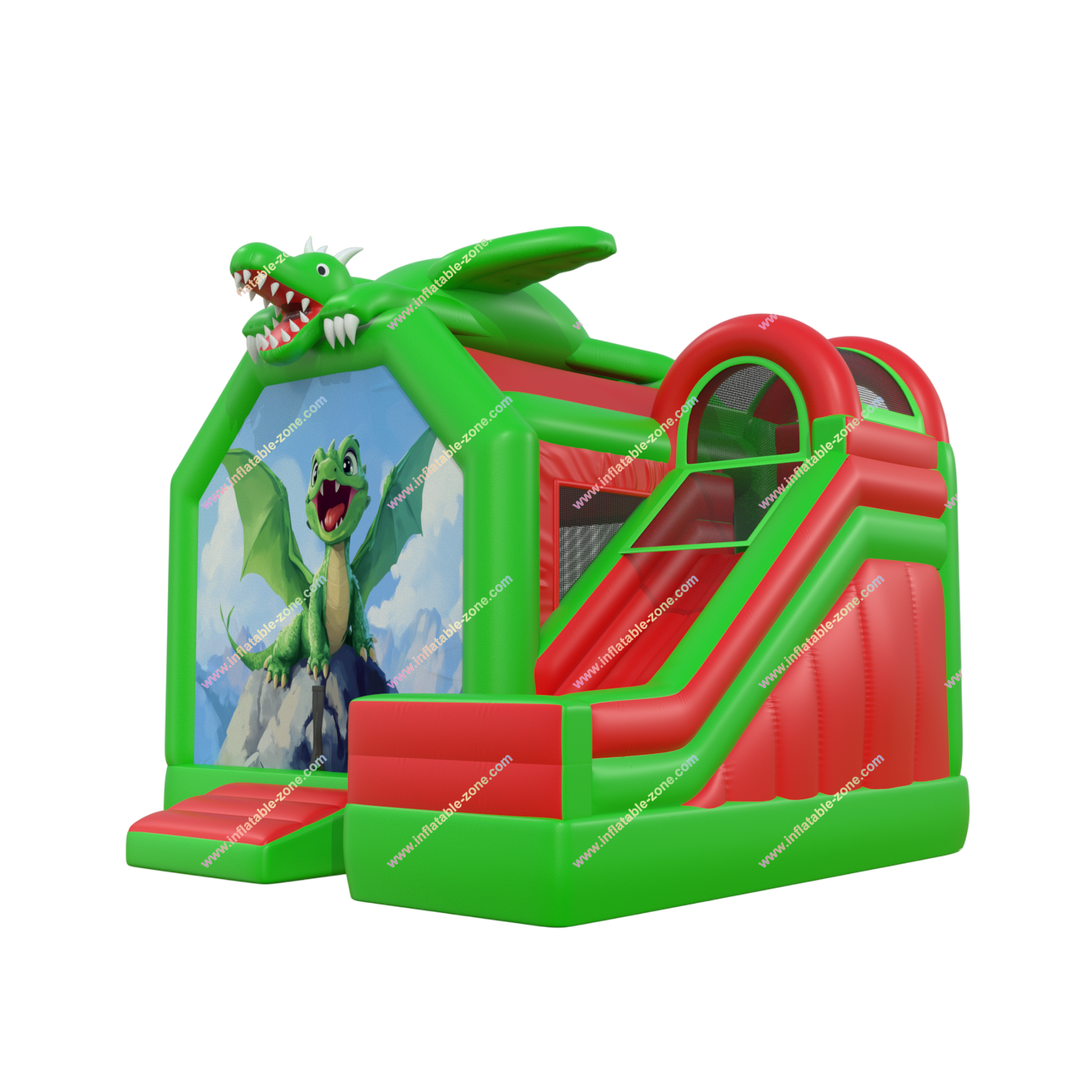 Dragon-Themed Inflatable Bouncy House Slide Combo - Large Bounce Castle Fun