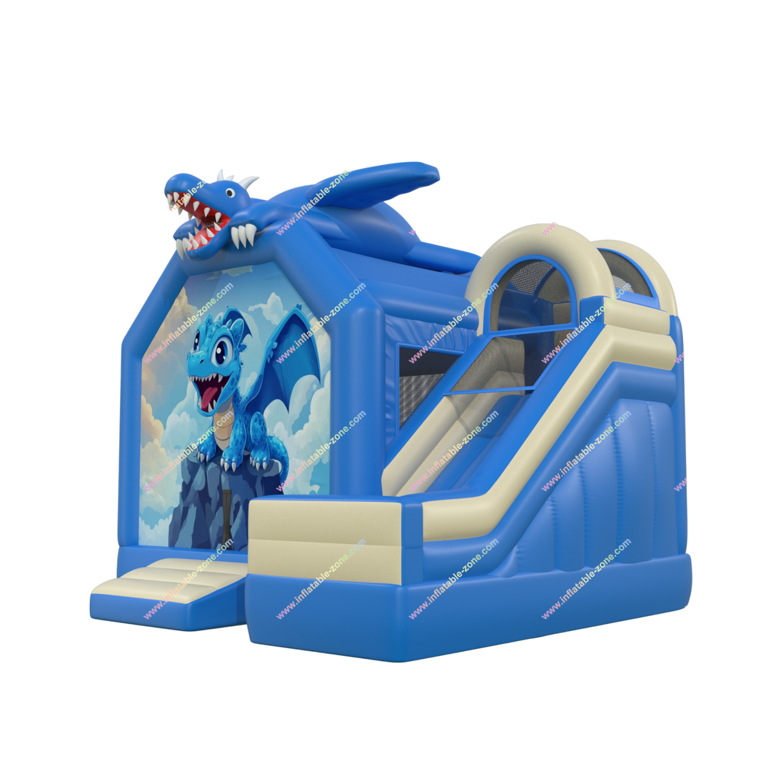 Inflatable Dragon Bouncy Castle Slide Combo - Large Outdoor Fun for Kids