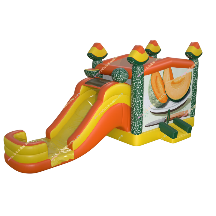 Cantaloupe Bounce House Water Slide Combo - Inflatable Fun Jumping Castle for Kids