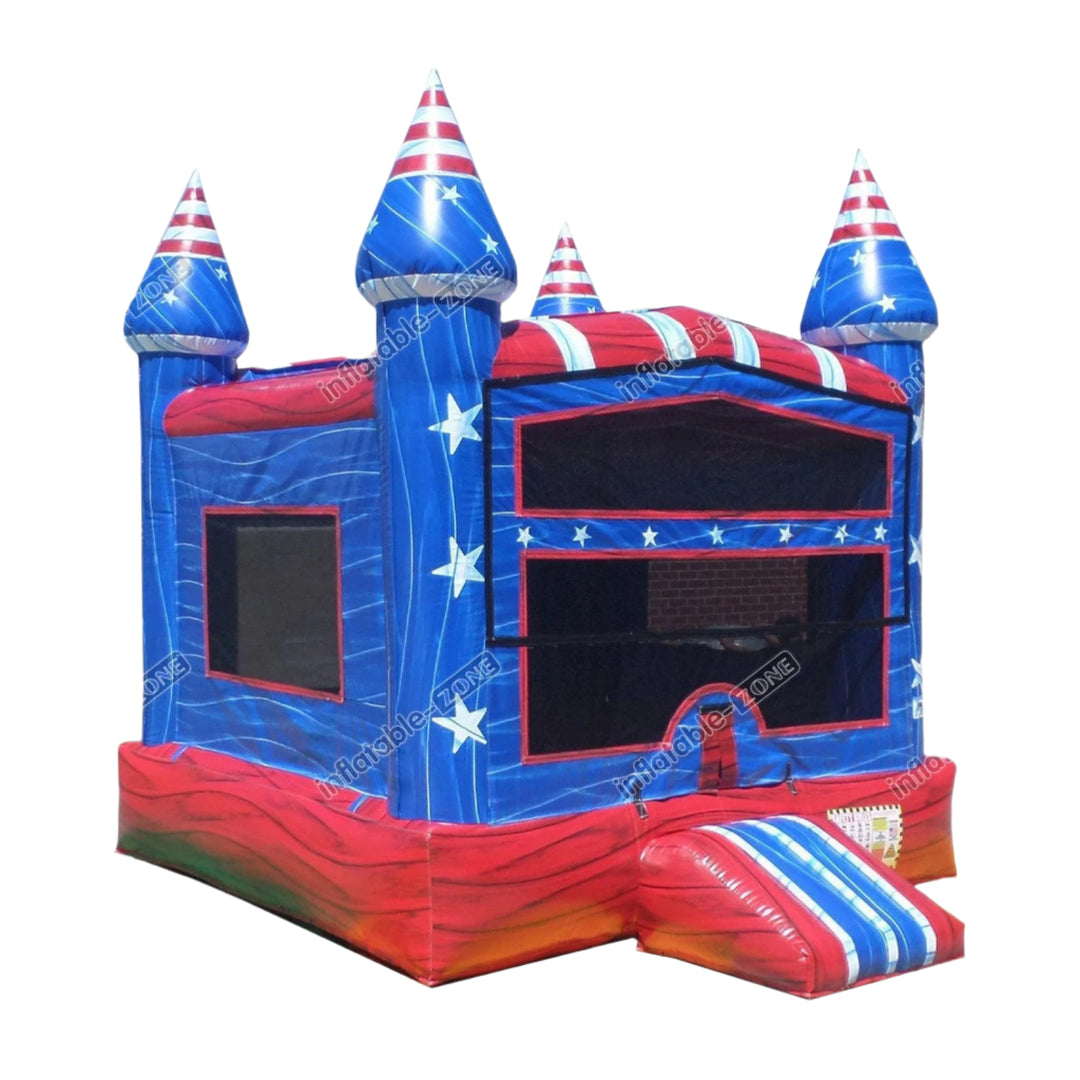 Patriotic Bounce House Party Package - All American Inflatable Stars and Stripes