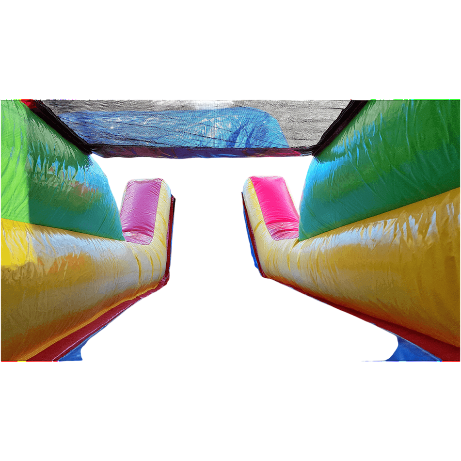 Double Lanes Inflatable Water Slide Bounce House - Durable Fun Jumpy Castle