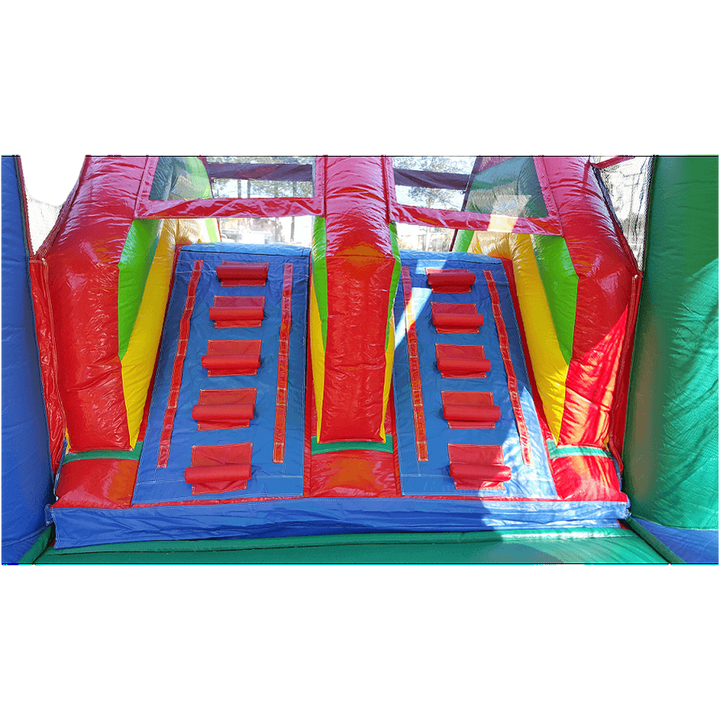 Double Lanes Inflatable Water Slide Bounce House - Durable Fun Jumpy Castle