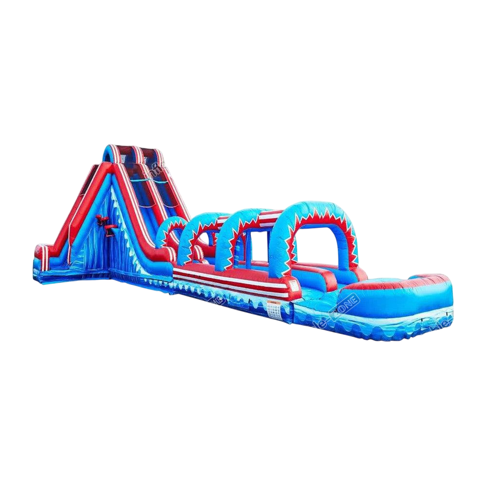 Dual Lane Inflatable Water Slide  Slip n Slide - Kids  Adults Water Jumping Castle