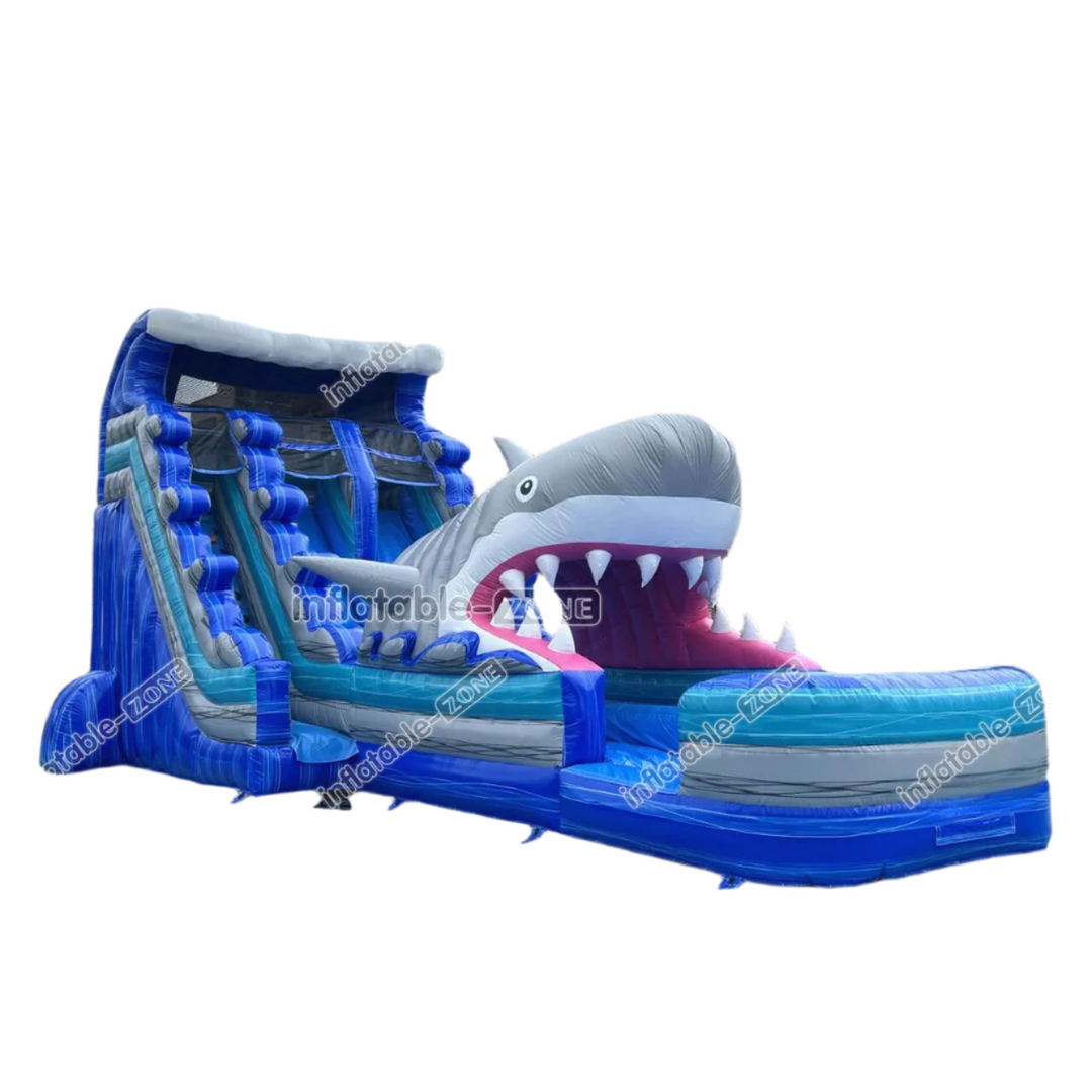 Giant Shark Inflatable Water Slide - Commercial Grade Party Slide