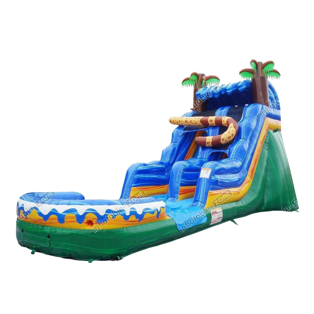 Jaguar Inflatable Water Slide - Commercial Grade Tropical Jungle Pool Slide