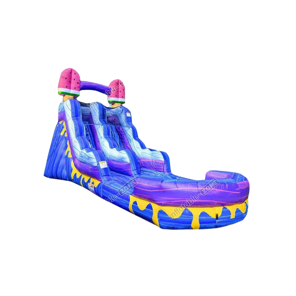 Commercial Grade Inflatable Water Slide with Detachable Deep Pool - Ice Pops Big Waterslide