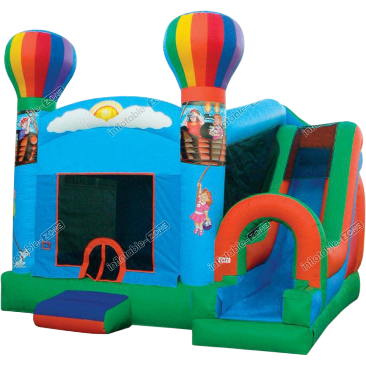 Inflatable Bounce House Combo with Slide and Commercial Inflator - Fun Jumping Castle