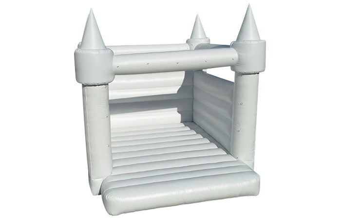 white wedding bounce house