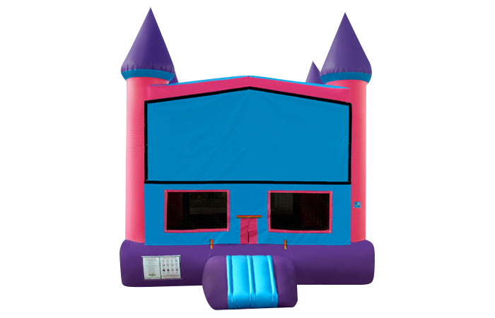 Pink Module Castle Inflatable Jumper - Commercial-Grade, Wholesale Supplier, 13 ft