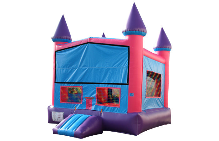 Pink Module Castle Inflatable Jumper - Commercial-Grade, Wholesale Supplier, 13 ft