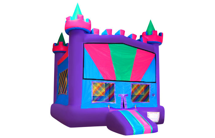 Purple Castle Inflatable Jumper - Commercial-Grade, Wholesale Supplier, 13 ft