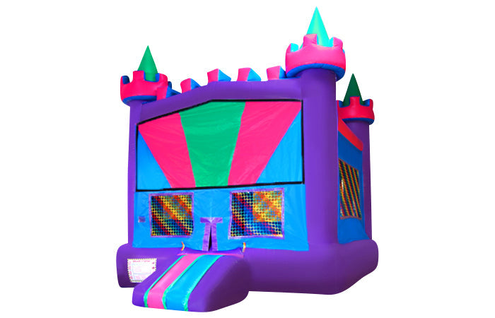 Purple Castle Inflatable Jumper - Commercial-Grade, Wholesale Supplier, 13 ft