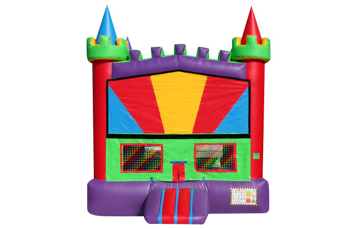 Rainbow Castle Inflatable Jumper - Commercial-Grade, Wholesale Supplier, 13 ft