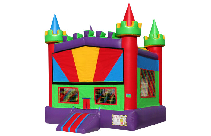 Rainbow Castle Inflatable Jumper - Commercial-Grade, Wholesale Supplier, 13 ft