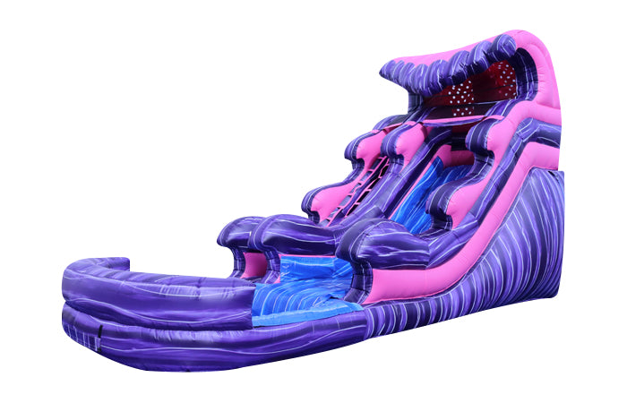 Purple Wave Inflatable Water Slide - 15 FT