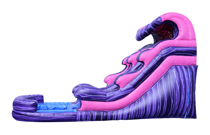 Purple Wave Inflatable Water Slide - 15 FT