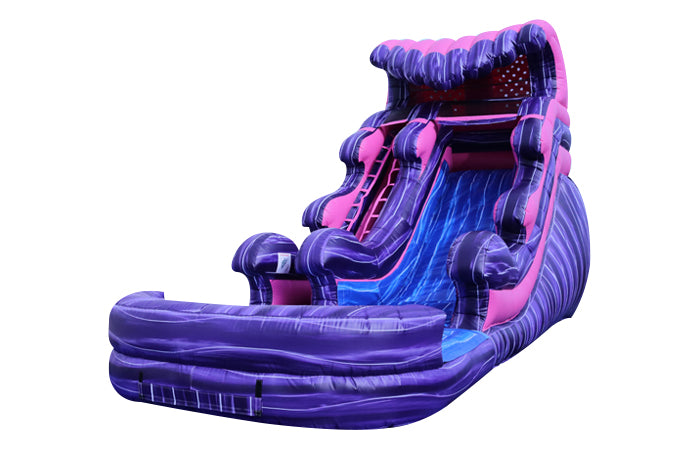 Purple Wave Inflatable Water Slide - 15 FT