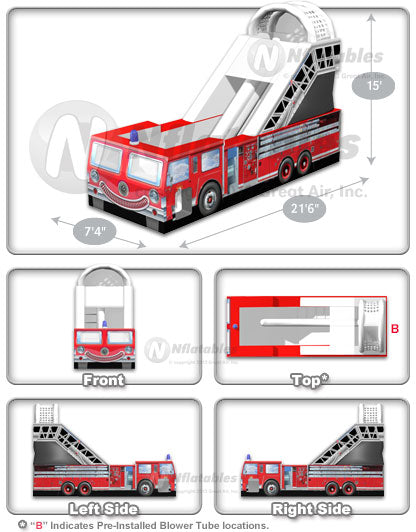 Lil’ Pumper™ (15’) Fire Truck Slide