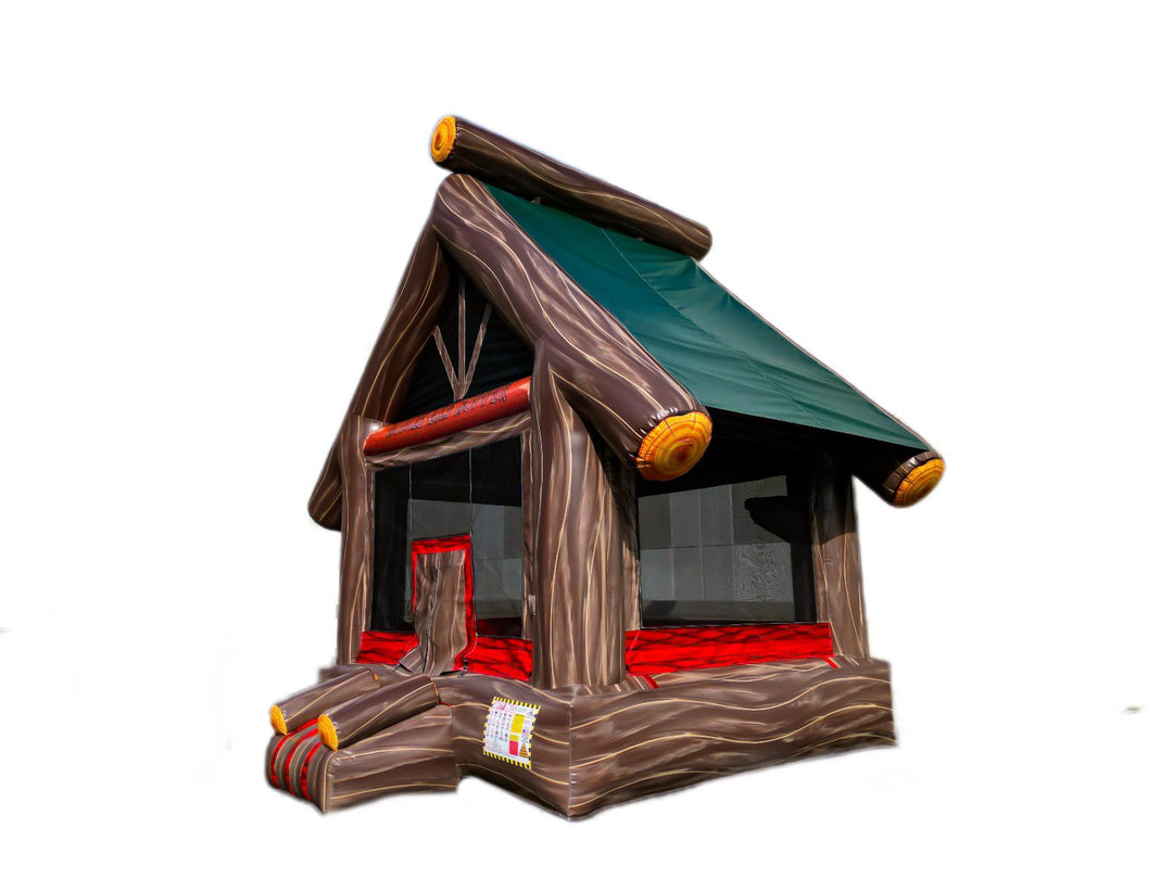 Log Cabin Inflatable Jumper - Commercial-Grade, Wholesale Supplier, 13 ft