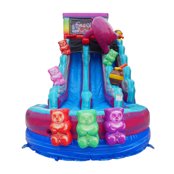 GUMMY BEARS 20 FT DUAL LANE SLIDE