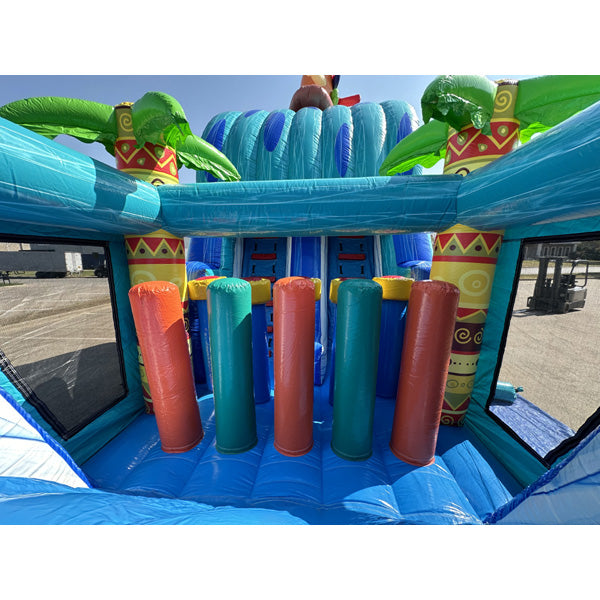 45'L Tiki Obstacle Course Wet n Dry