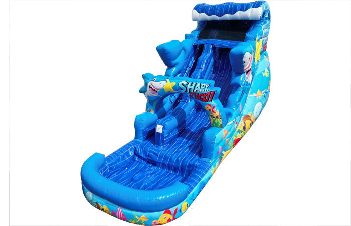 Shark Attack Inflatable Water Slide - 18 FT