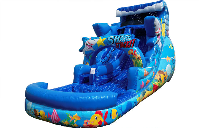 Shark Attack Inflatable Water Slide - 18 FT