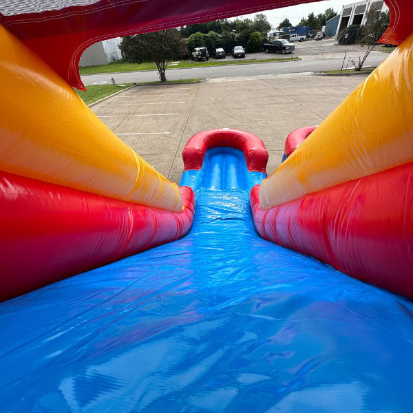15'H Dual Lane Red n Blue Slide wet n dry