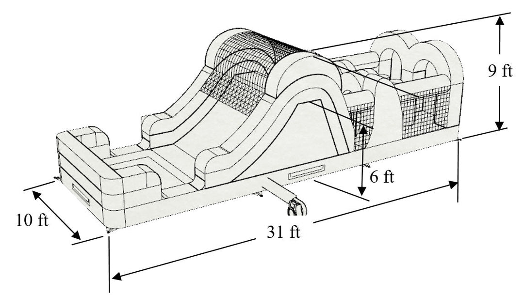 31'L Obstacle Course Wet n Dry