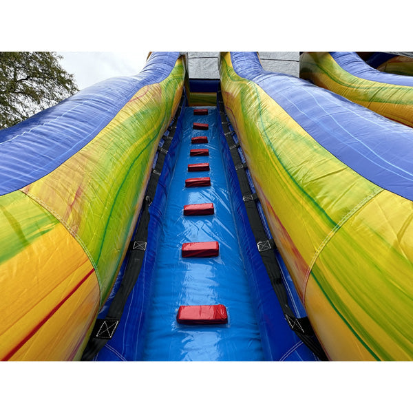 18'H Dual Lane Green Slide Wet n Dry