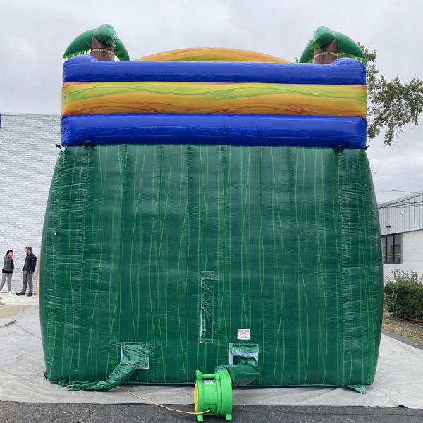 18'H Dual Lane Green Slide Wet n Dry