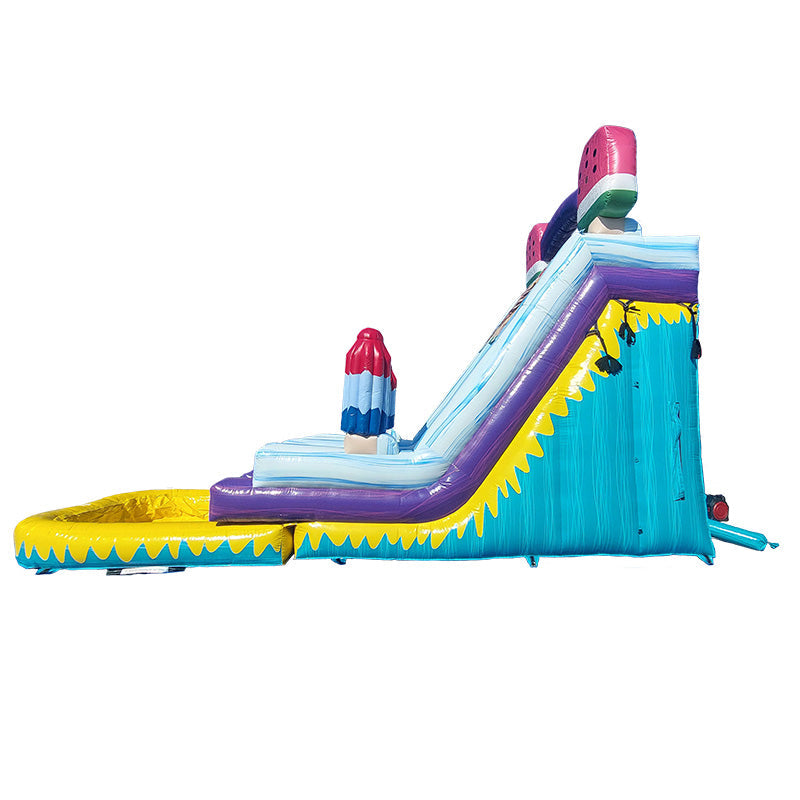 19'H Dual Lane Ice Cream Water Slide