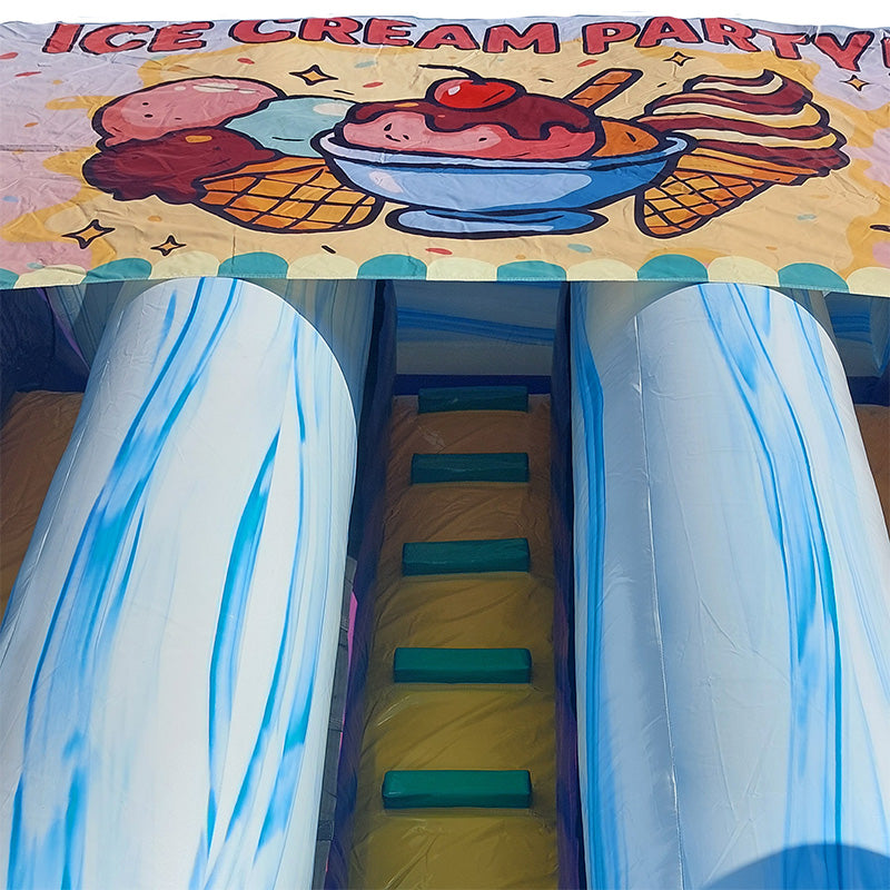 19'H Dual Lane Ice Cream Water Slide