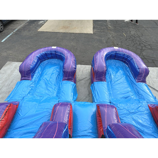15'H Dual Lane Purple Slide Wet n Dry