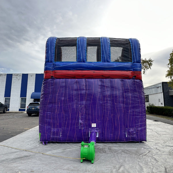 15'H Dual Lane Purple Slide Wet n Dry