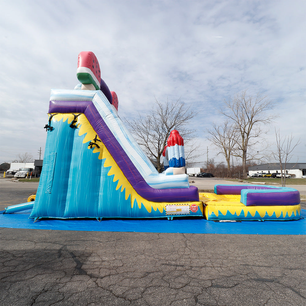 19'H Ice Cream Slide Wet n Dry with Removable Art Panel