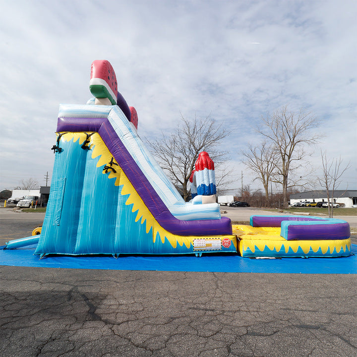 19'H Ice Cream Slide Wet n Dry with Removable Art Panel