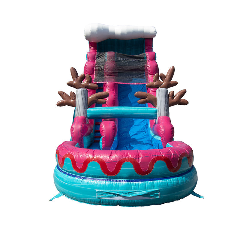 19'H Pink and Blue Wave Slide Wet n Dry