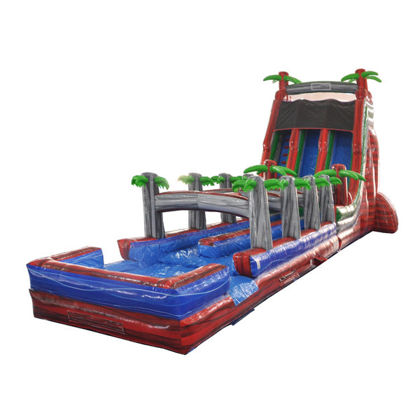 22'H 2-Lane Fire Screamer Slide w/ Slip n Splash