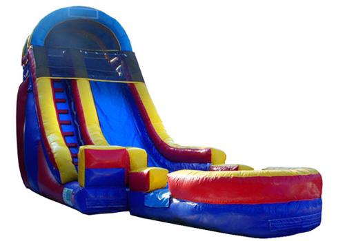 20'H Rainbow Screamer Slide w/ Slip n Splash