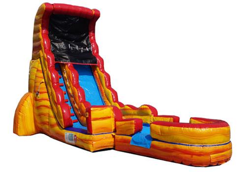 22'H Volcano Screamer Slide w/ Slip n Splash